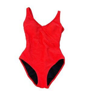 Gottex Vintage Womens Swimsuit Size 10 Red One Piece Lipstick V Neck China